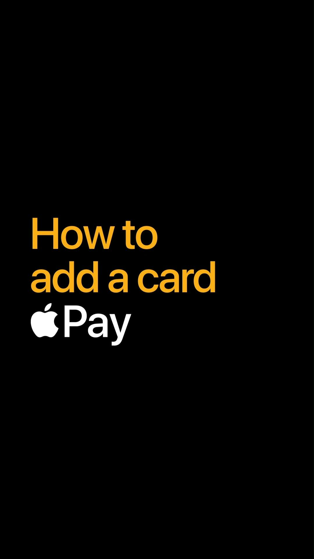 Add your card on Apple Wallet and make payments everywhere with your iPhone